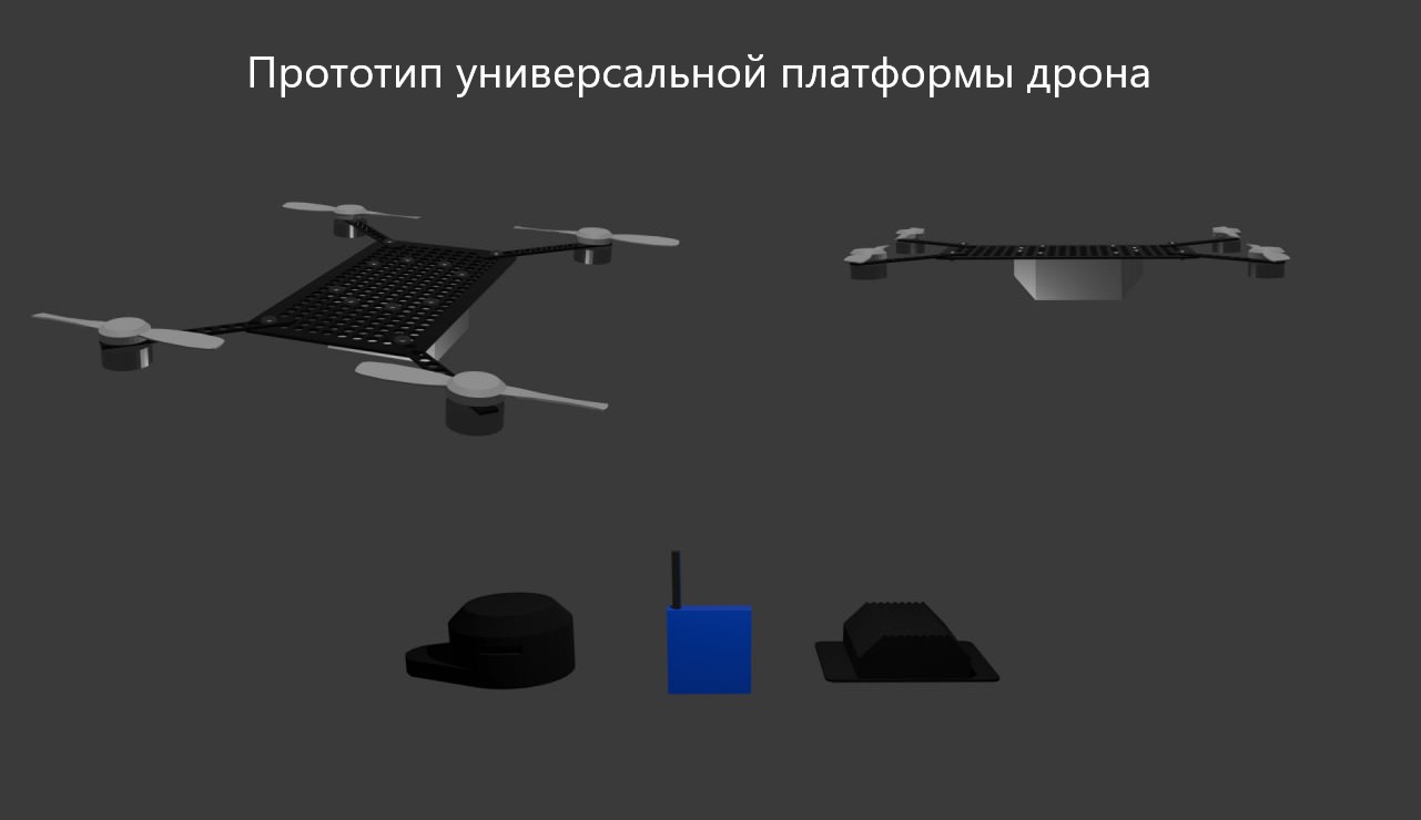 Схема устройства дрона — exploded view